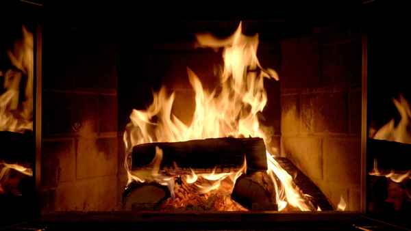 Glowing Fireplace: Banff Poster 1