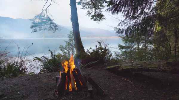 Lakeside Campfire Poster 1