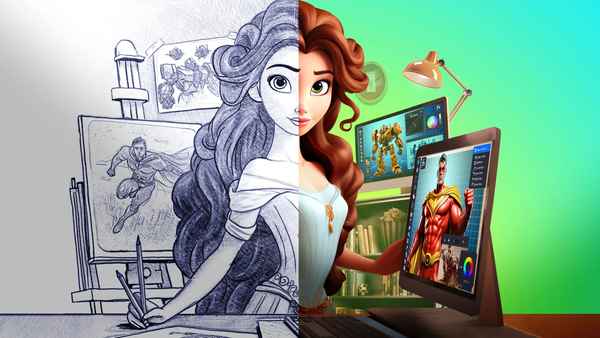 Pencils Vs Pixels Poster 1