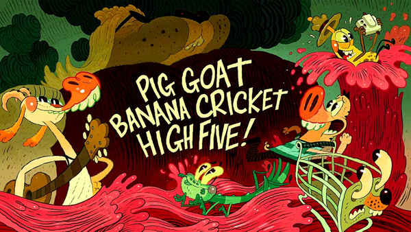 Pig Goat Banana Cricket Poster 1