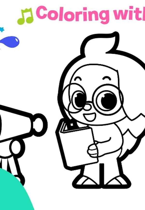 Pinkfong! Coloring with Hogi Poster 4
