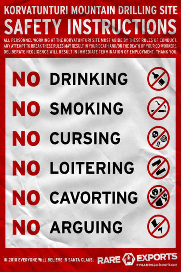 The Official Rare Exports Inc. Safety Instructions 2005 Poster 4