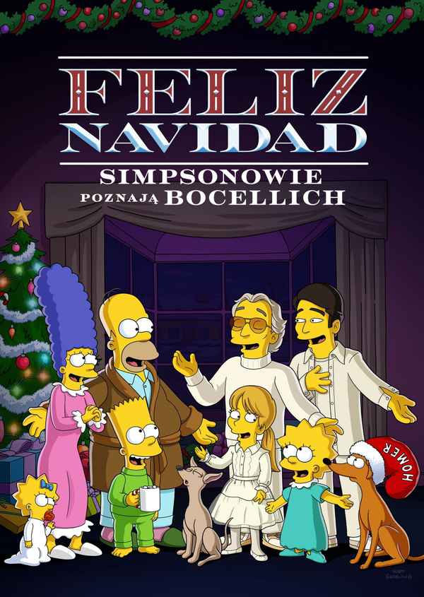 The Simpsons Meet the Bocellis in Feliz Navidad Poster 6