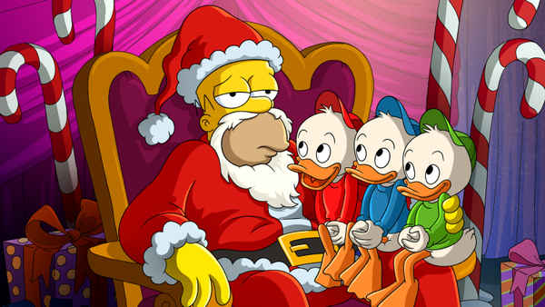 The Simpsons Meet the Bocellis in Feliz Navidad Poster 5