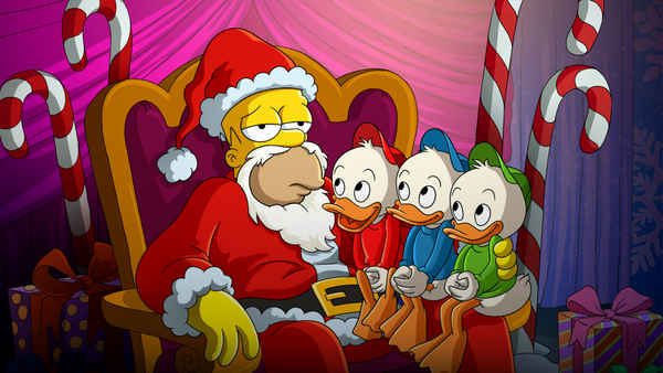 The Simpsons Meet the Bocellis in Feliz Navidad Poster 2