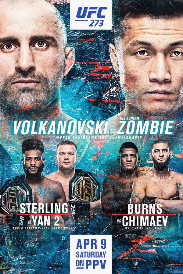 UFC 273: Volkanovski vs The Korean Zombie Poster 2