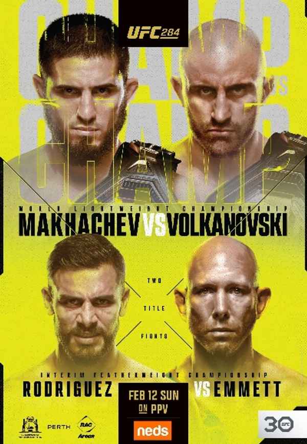 UFC 284: Makhachev vs. Volkanovski Poster 4