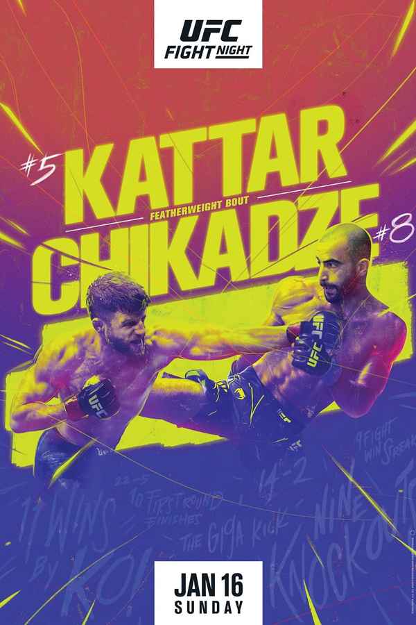 UFC Fight Night 200: Kattar vs. Chikadze Poster 2