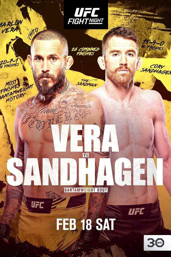 UFC Fight Night 219: Vera vs. Sandhagen Poster 3