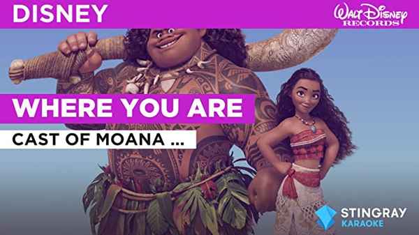 Where You Are in the Style of Cast of Moana Poster 3