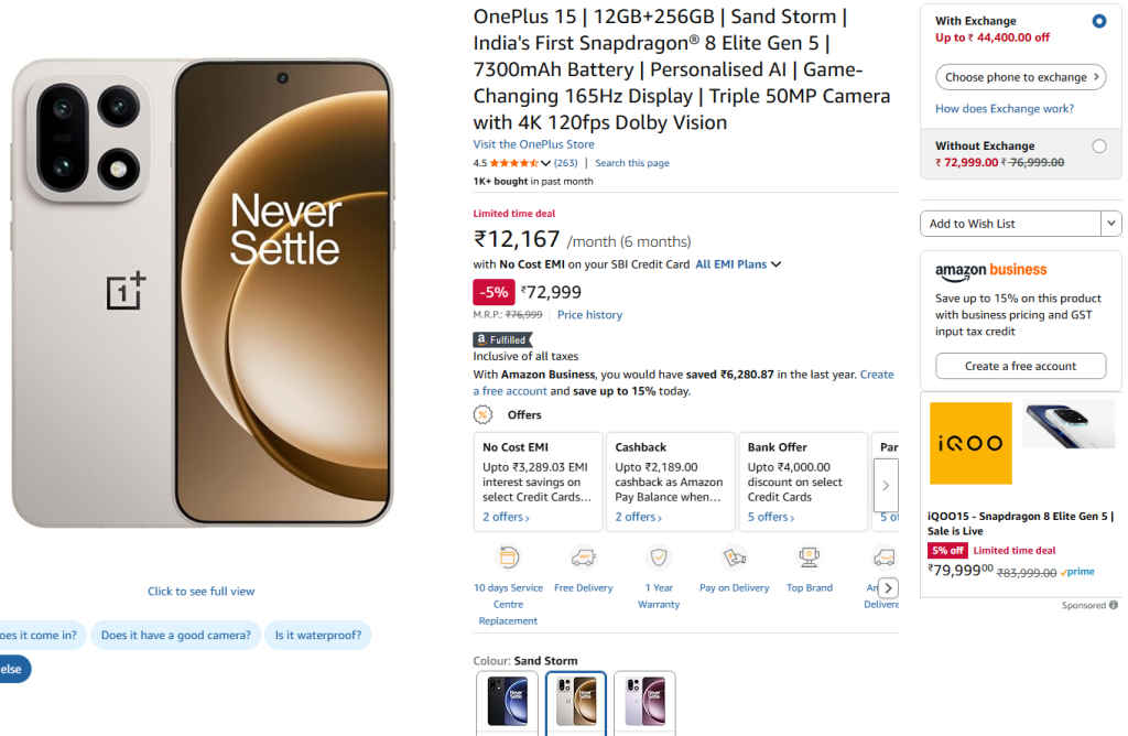 OnePlus 15 Price Drop
