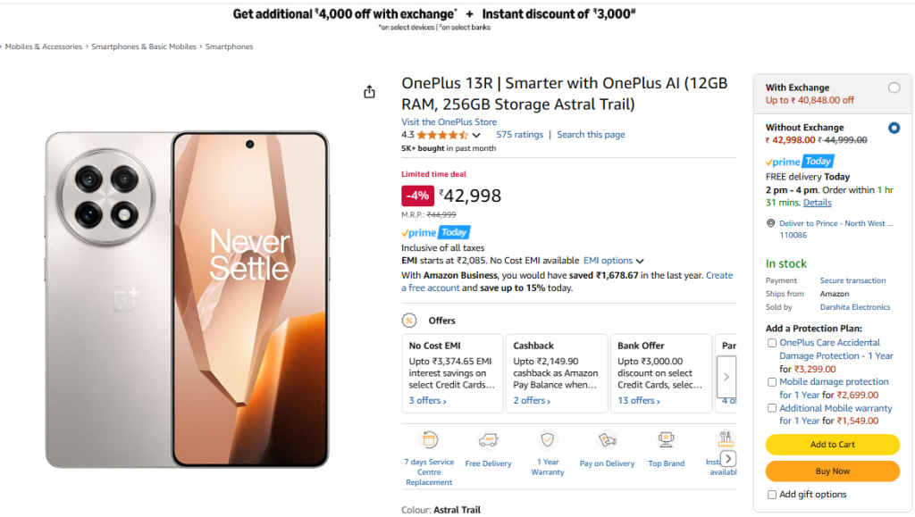 OnePlus 13R Price Cut