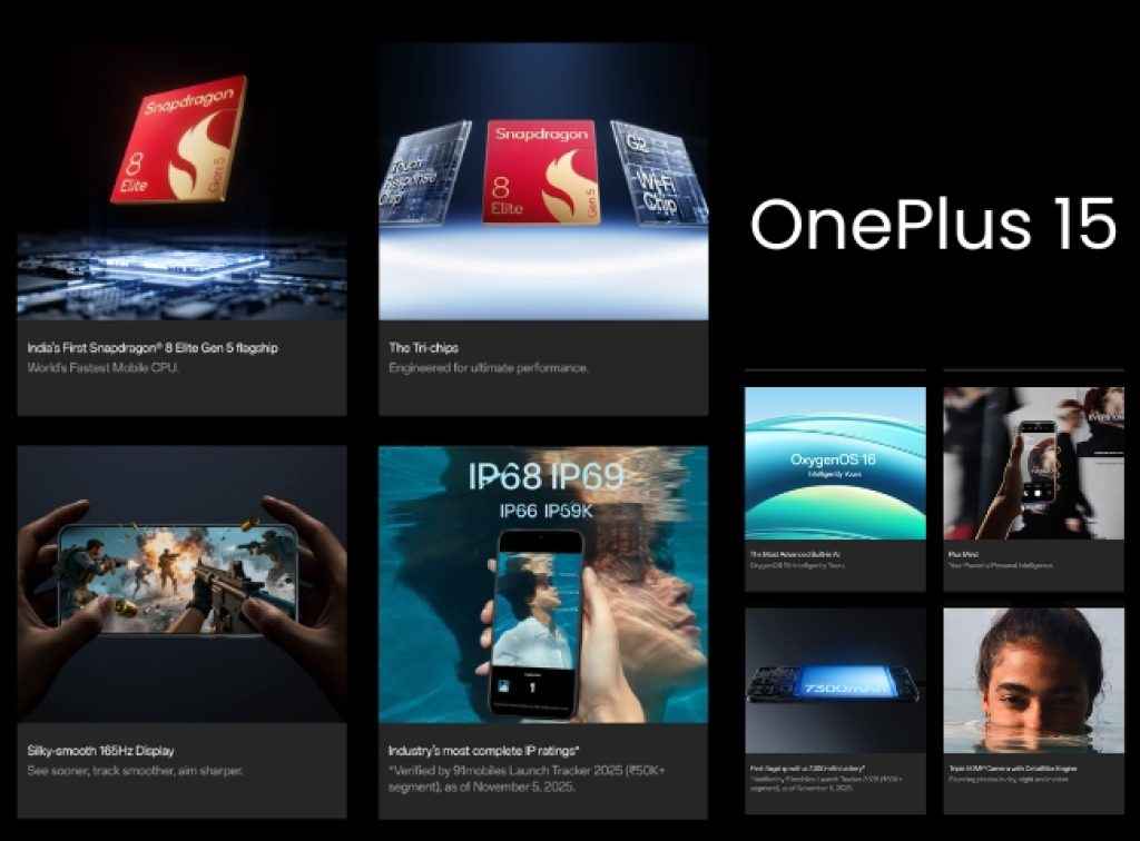 OnePlus 15 top 5 Features