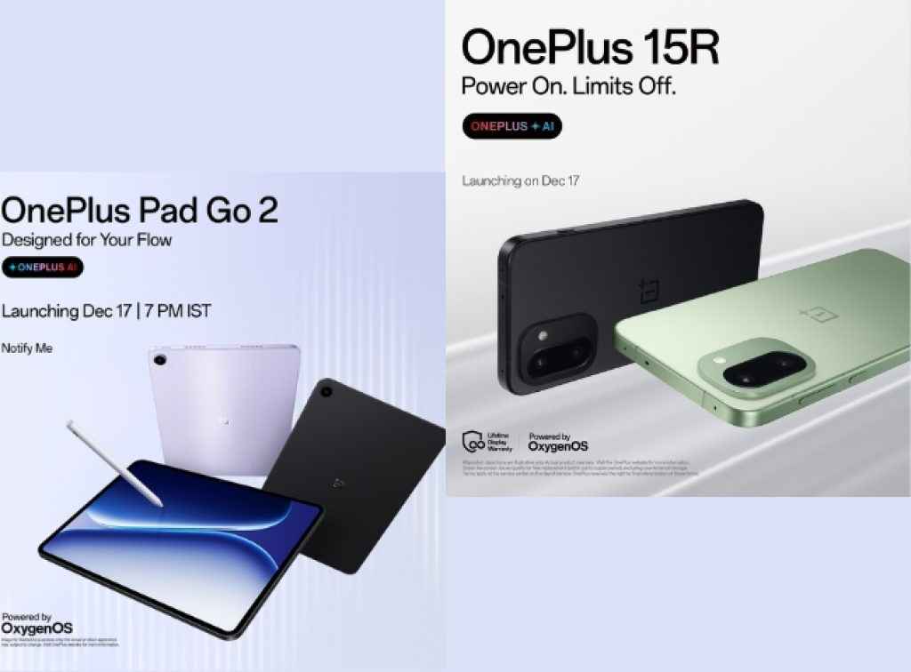 OnePlus 15R and Pad Go 2 India launch
