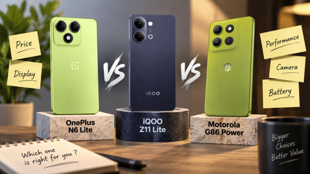 OnePlus N6 Lite vs iQOO Z11 Lite vs Motorola G86 Power-1