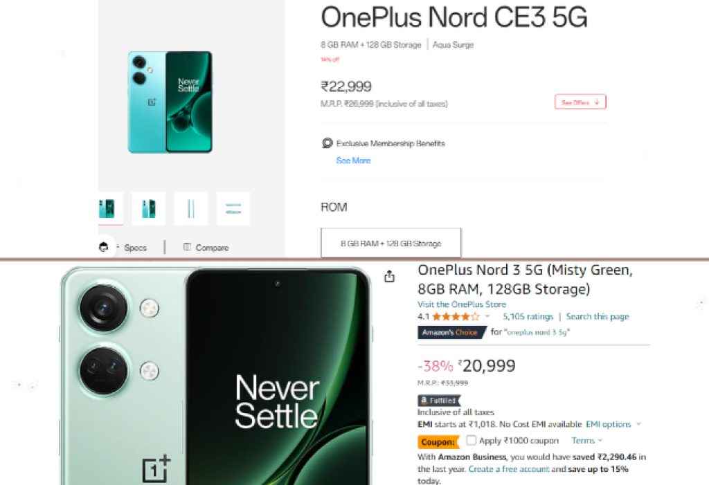 OnePlus Nord 3 5G Price Cut in Amazon India 2024