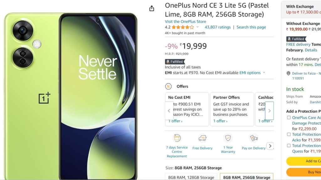 OnePlus Nord CE 3 Lite 5G Amazon Deal