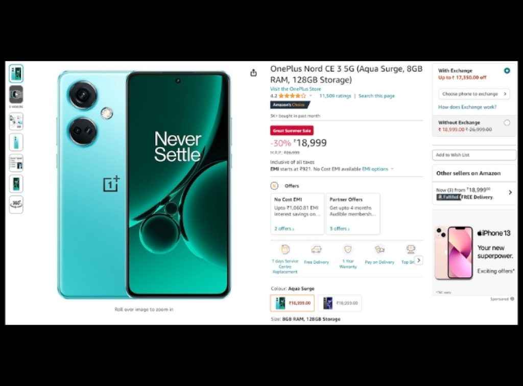 OnePlus Nord CE 3 5G available on biggest discount