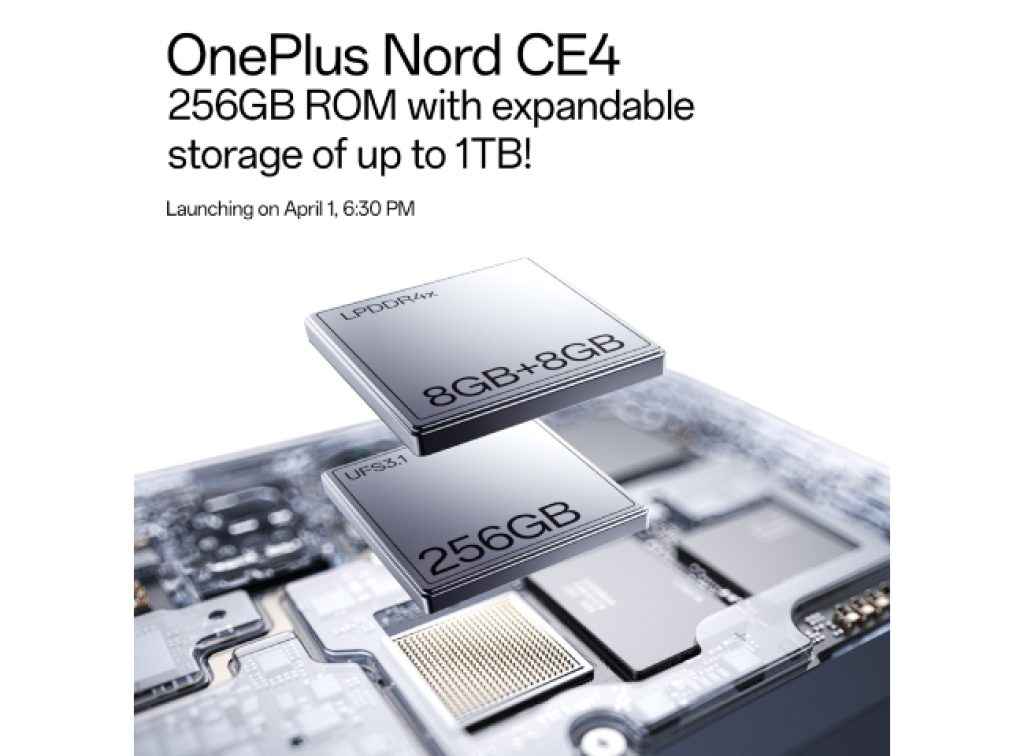 OnePlus Nord CE4 RAM & Storage