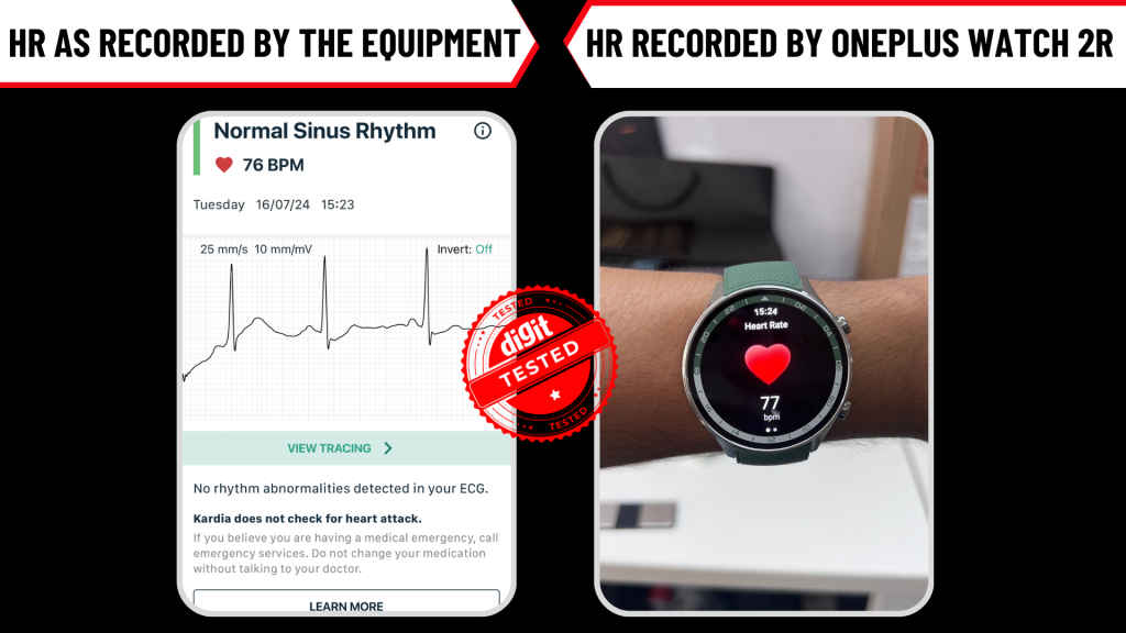 OnePlus Watch 2R Heart Rate Test