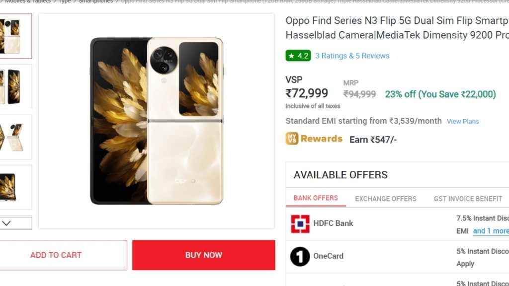 Oppo Find N3 Flip Price Drop