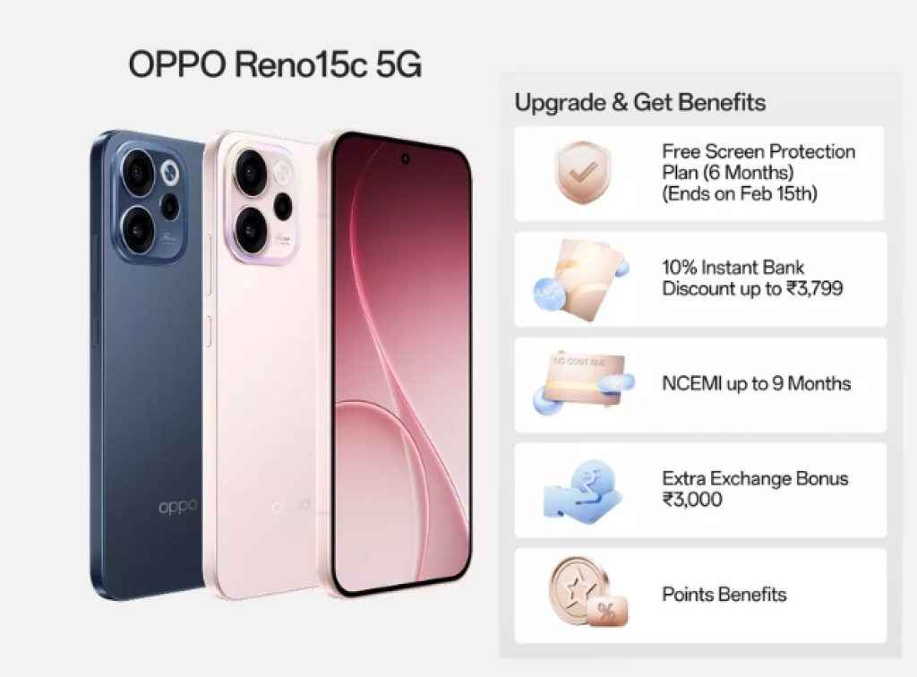 Oppo Reno 15C Sale Date and offers