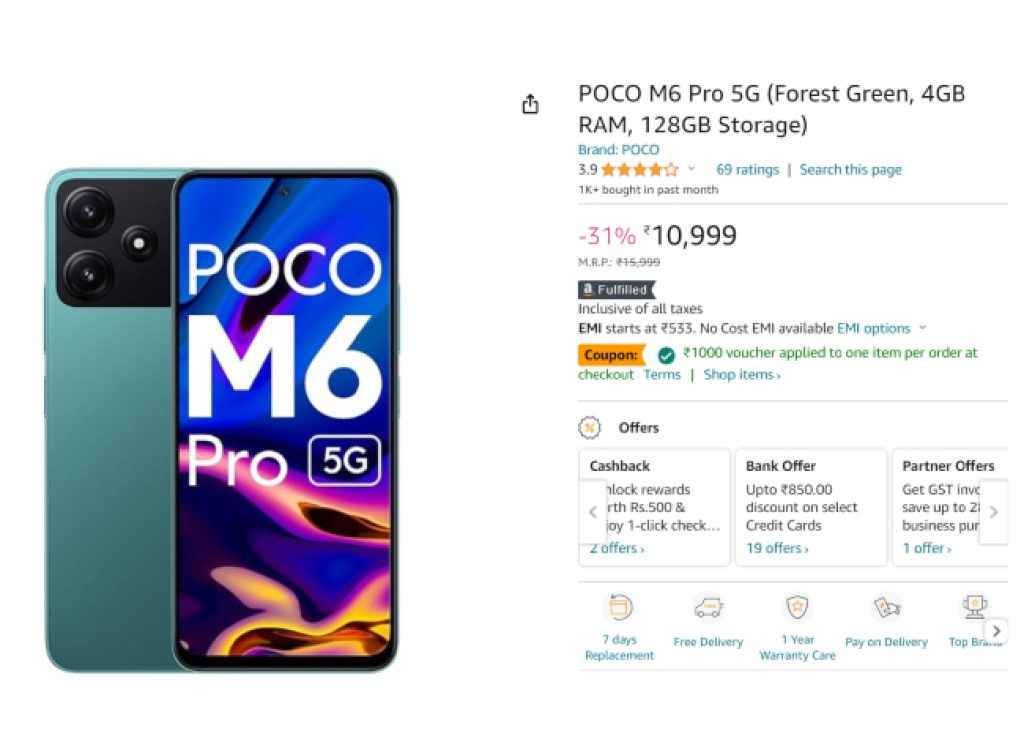 POCO M6 Pro 5G Price and Offer