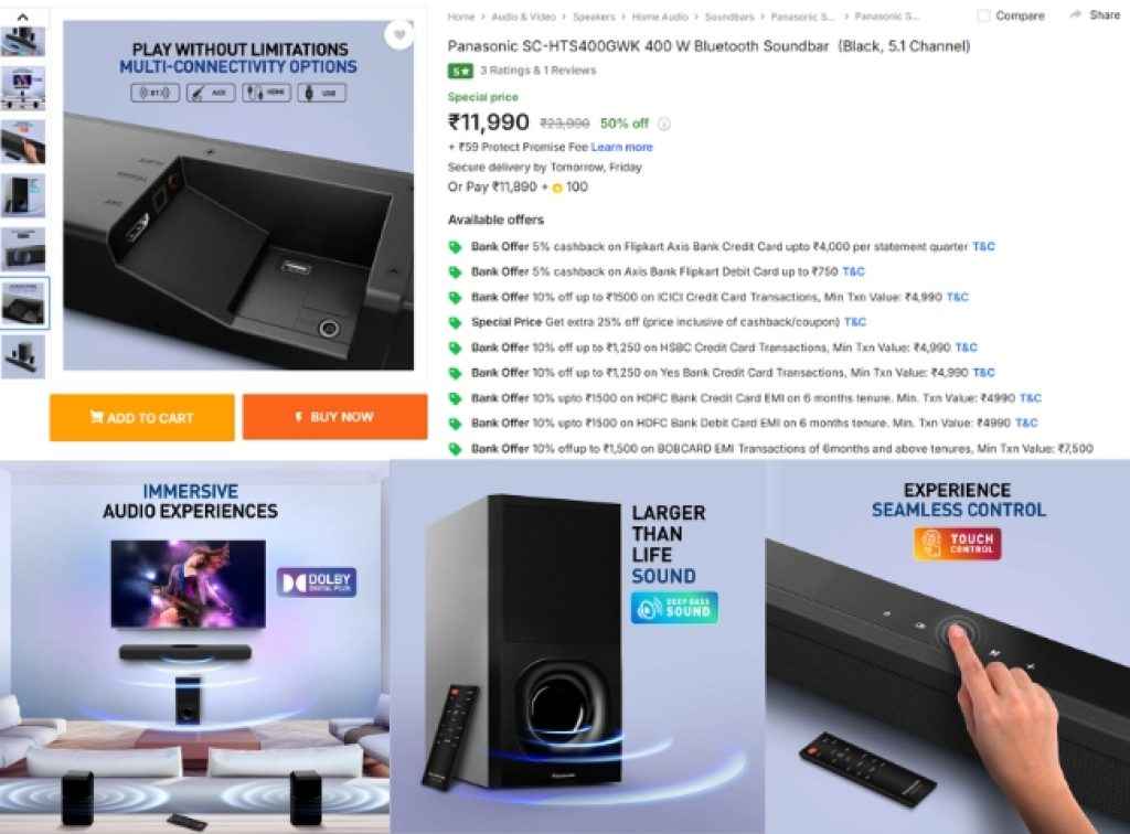 Panasonic Dolby Soundbar