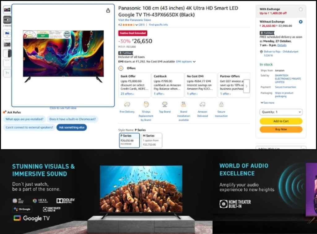 Panasonic Smart Tv deal