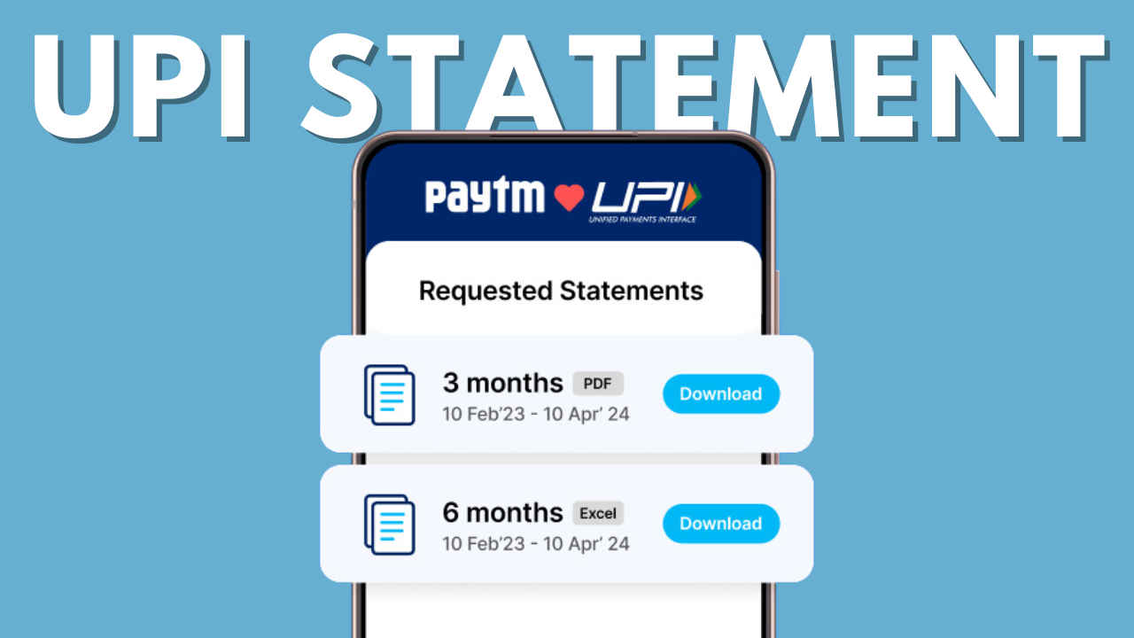 How to download your UPI statement on Paytm