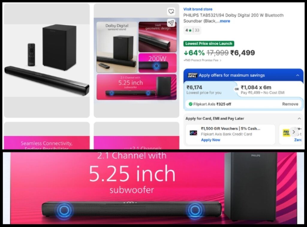 Philips Dolby soundbar deal on amazon