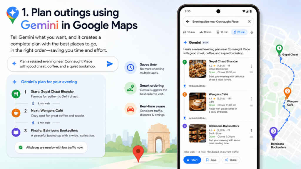 Plan outings using Gemini in Google Maps