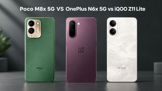 Poco M8x 5G vs OnePlus N6x 5G vs iQOO Z11 Lite: कैमरा, बैटरी, स्पेक्स, कीमत और अन्य की तुलना