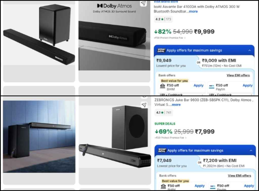 Portronics 5.1.2 Dolby Atmos soundbar deal on flipkart