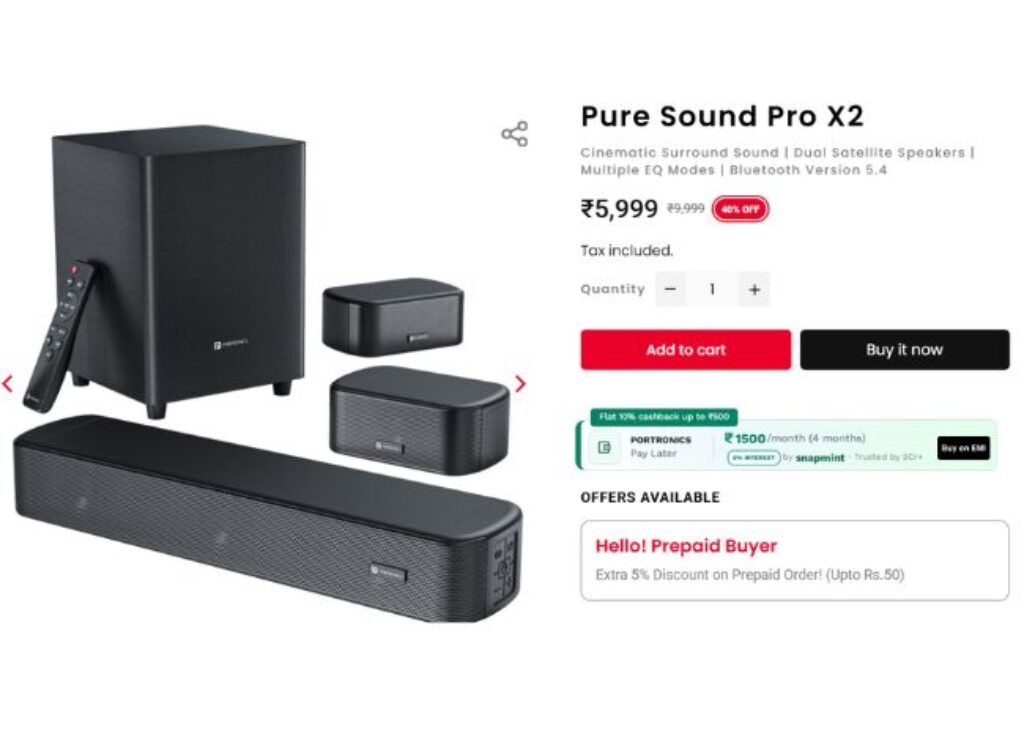 Portronics Pure Sound Pro X2 launched Tamil (1)
