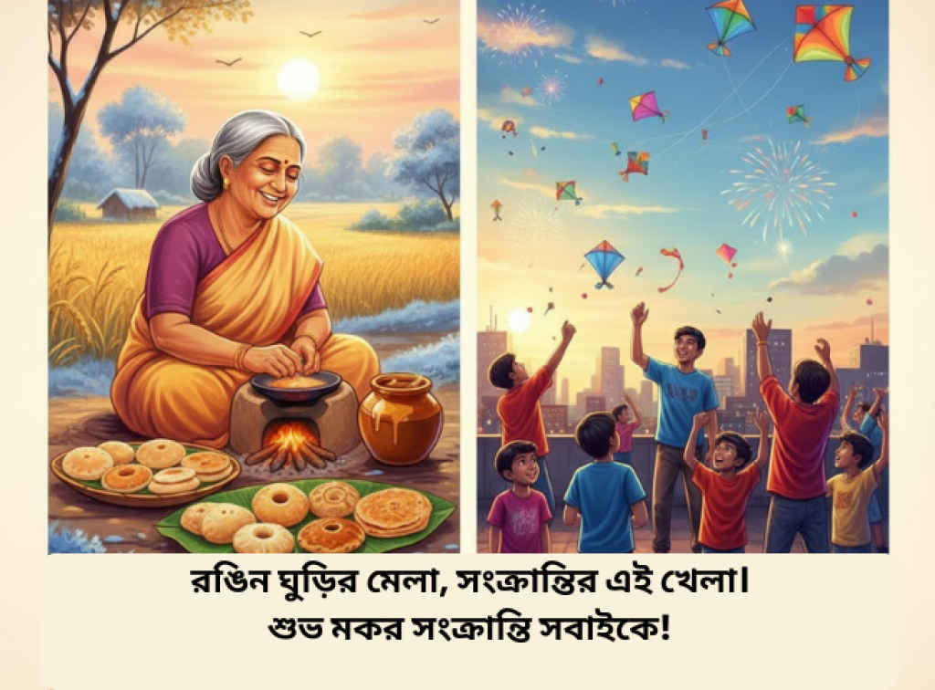 Poush Sankranti 2026 or Makar Sankranti 2026 wishes Bangla