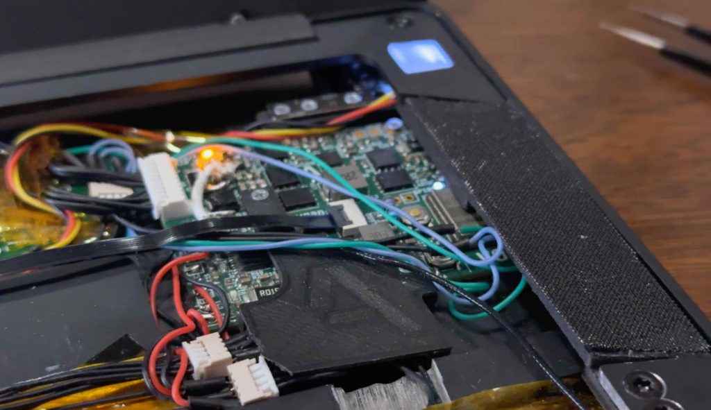 Powertrain V0.2 inside open source laptop