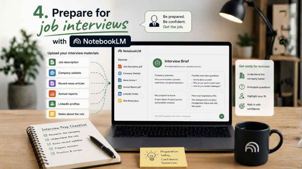 Prepare for job interviews with NotebookLM