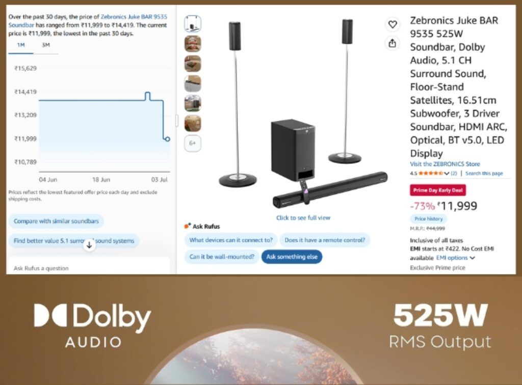 Prime Day Big Deal 5.1 Dolby Soundbar Deal