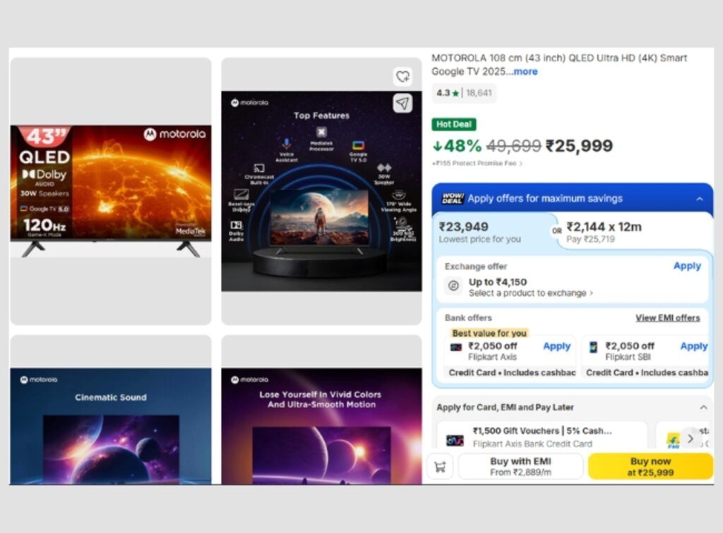 QLED Smart Tv Deal in flipkart