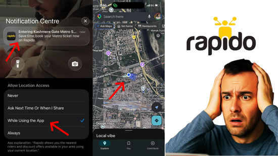 Exclusive: Rapido knows your location even when app is not in use and that is scary