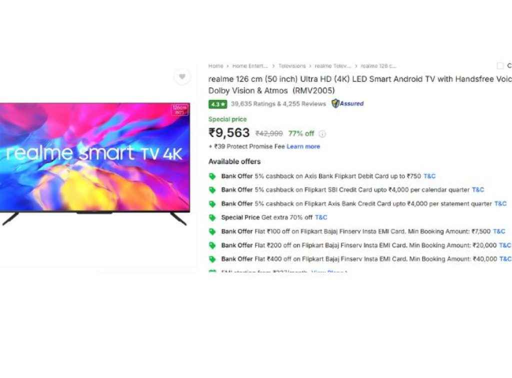 Realme 126 cm (50 inch) Ultra HD