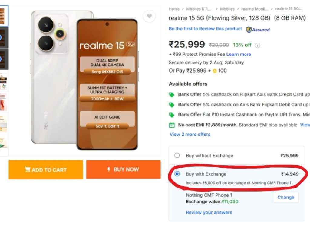Realme 15 5G Sale Offer