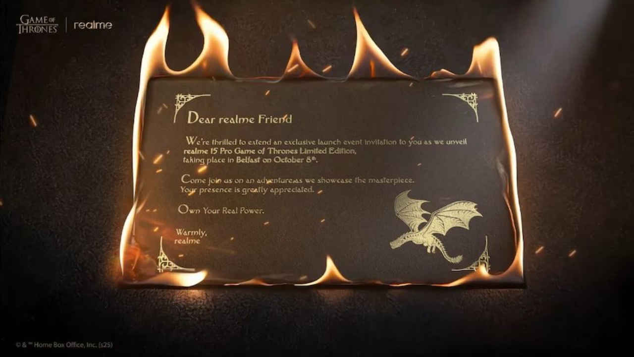 Realme ಮುಂದಿನ ವಾರ ತನ್ನ ಹೊಸ Game of Thrones Edition ಪರಿಚಯಿಸಲು ಸಜ್ಜಾಗಿದೆ