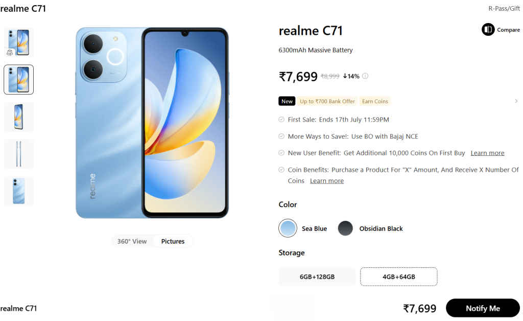 Realme C71 India Launched