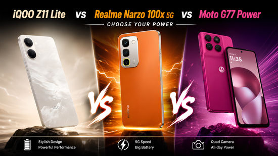 iQOO Z11 Lite vs Realme Narzo 100x 5G vs Moto G77 Power: দাম থেকে ডিজাইন, ডিসপ্লে, প্রসেসর, ক্যামেরা এবং ব্যাটারি ফিচারের তুলনা
