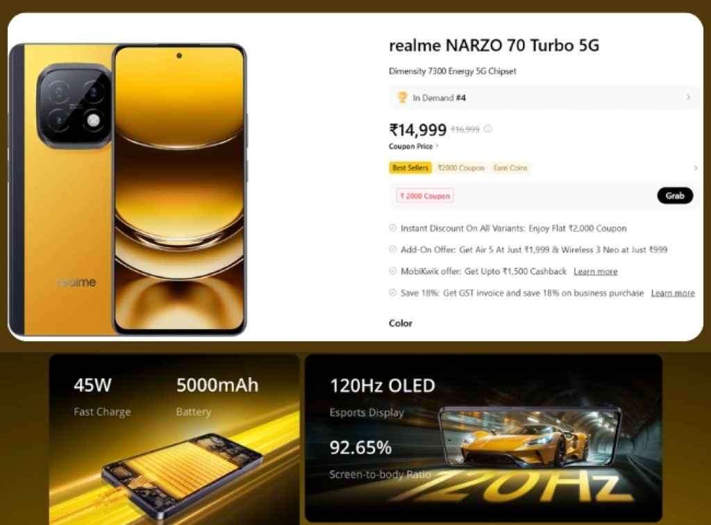 Realme Narzo 70 Turbo 5G