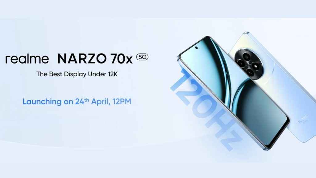 Realme Narzo 70x 5G launching with 45W fast charge support