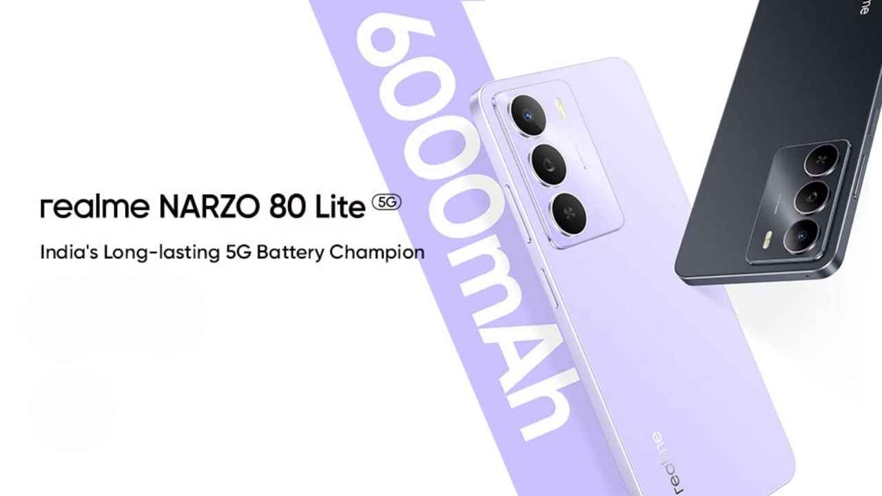 Realme Narzo 80 Lite भारत में 6000mAh बैटरी के साथ लॉन्च, केवल 9999 रुपये के प्राइस में गजब के फीचर