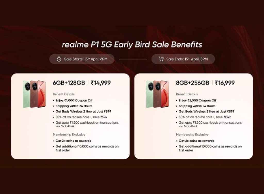 Realme P1 5G Early Bird Sale